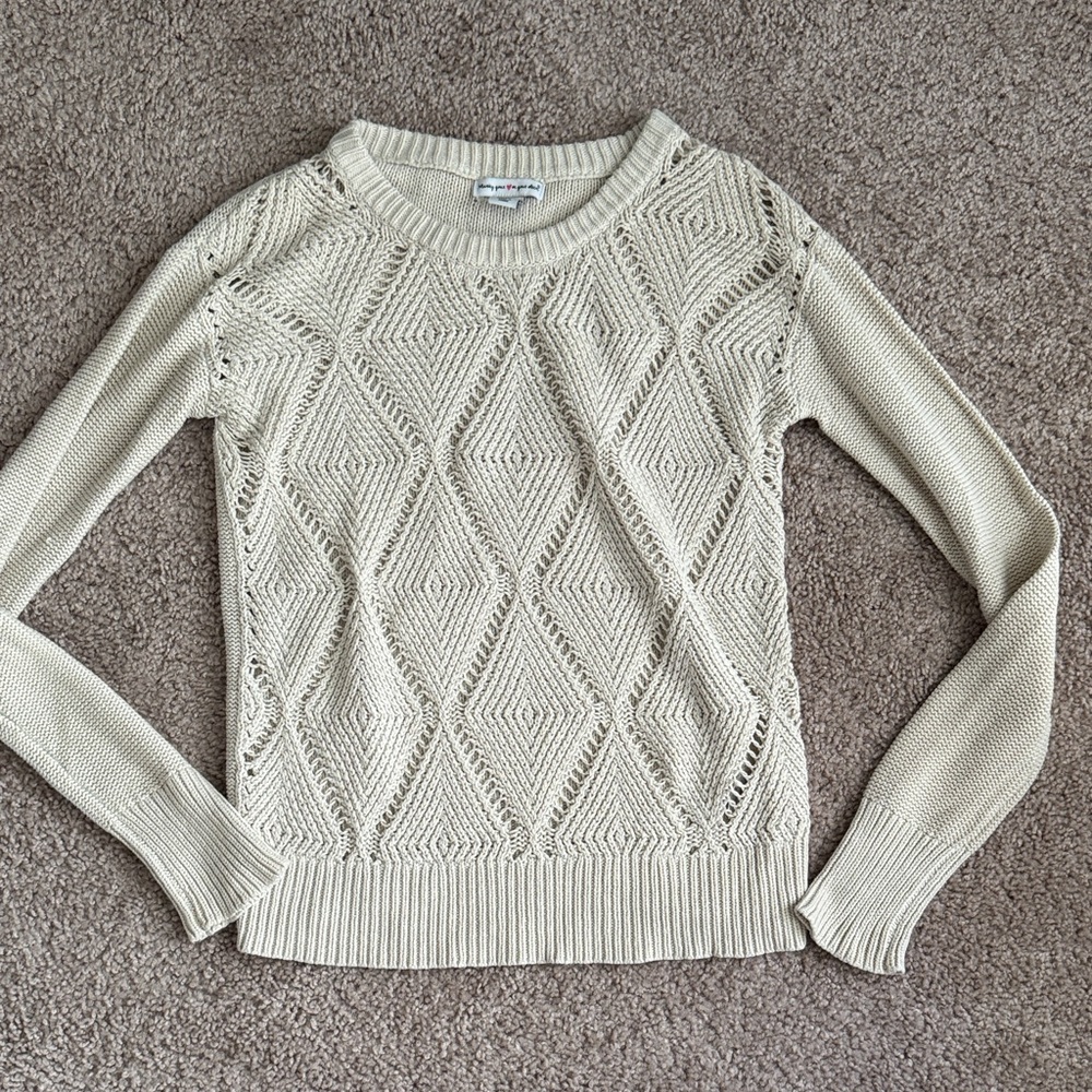💜 3 for $10 Women's Cream Sweater